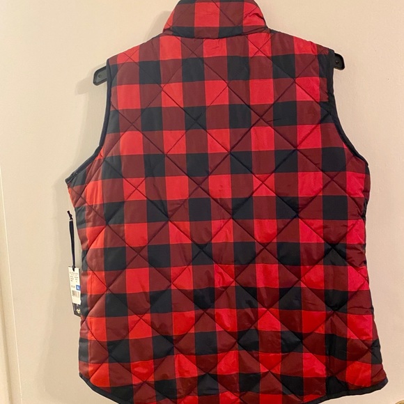 NWT US Polo red & navy buffalo check vest XL - Picture 5 of 8